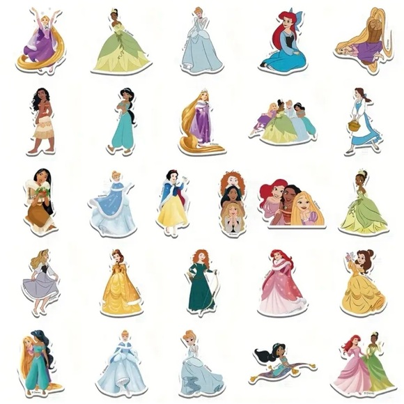 Disney Princess Character Sticker Collection 53 piece set - Picture 7 of 7